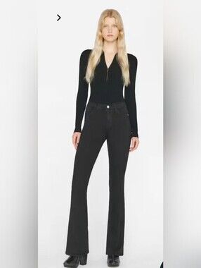 Frame Le High Flare Black Wash size 27
